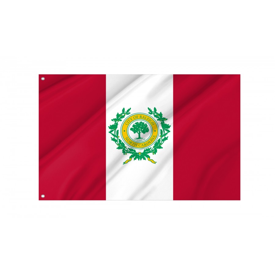 Flag of Raleigh, North Carolina, Patriotic Flags, Unique Design Print, Flags for Indoor & Outdoor Use