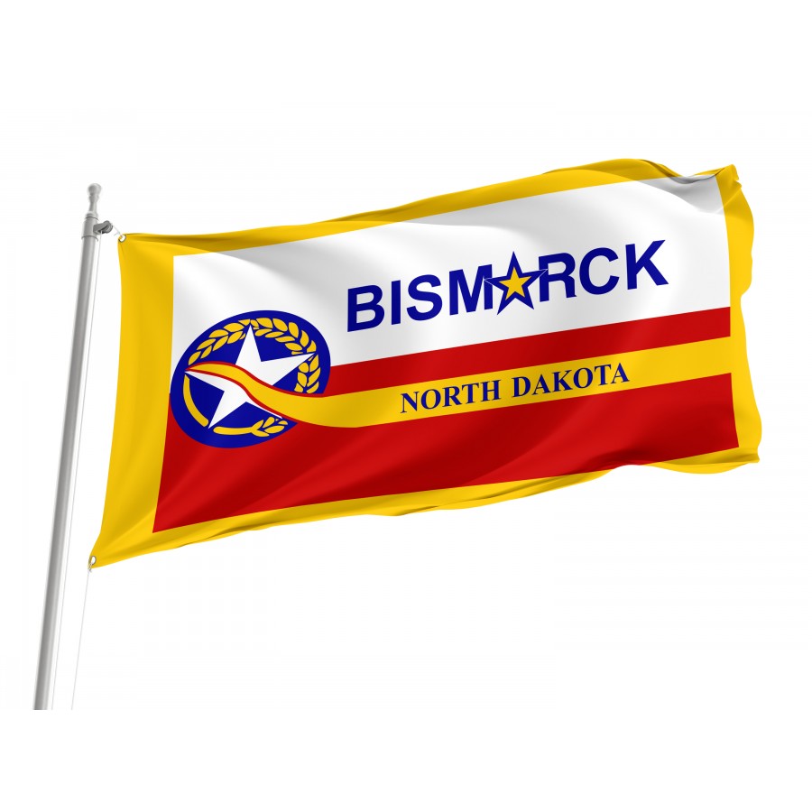 Flag of Bismarck, North Dakota, Patriotic Flags, Unique Design Print, Flags for Indoor & Outdoor Use