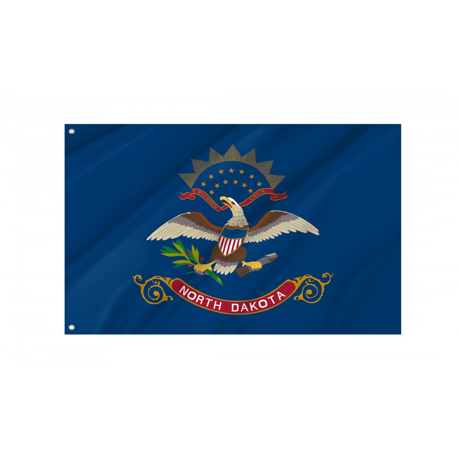 Flag of North Dakota State, Patriotic Flags, Unique Design Print, Flags for Indoor & Outdoor Use