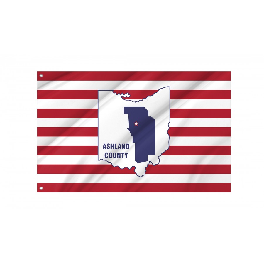 Flag of Ashland County, Ohio, Patriotic Flags, Unique Design Print, Flags for Indoor & Outdoor Use