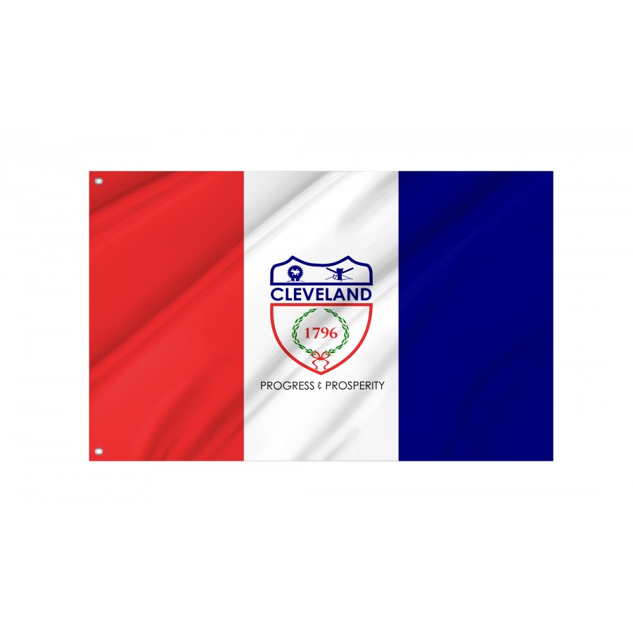Flag of Cleveland, Ohio, Patriotic Flags, Unique Design Print, Flags for Indoor & Outdoor Use