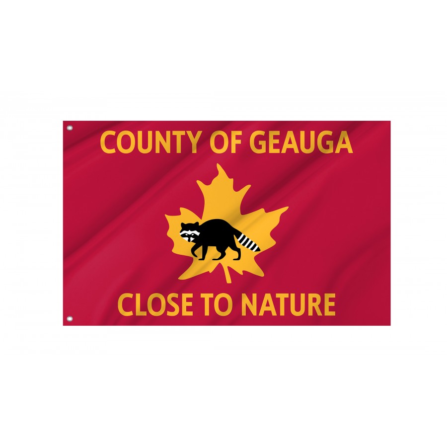 Flag of Geauga County, Ohio 1978, Patriotic Flags, Unique Design Print, Flags for Indoor & Outdoor Use