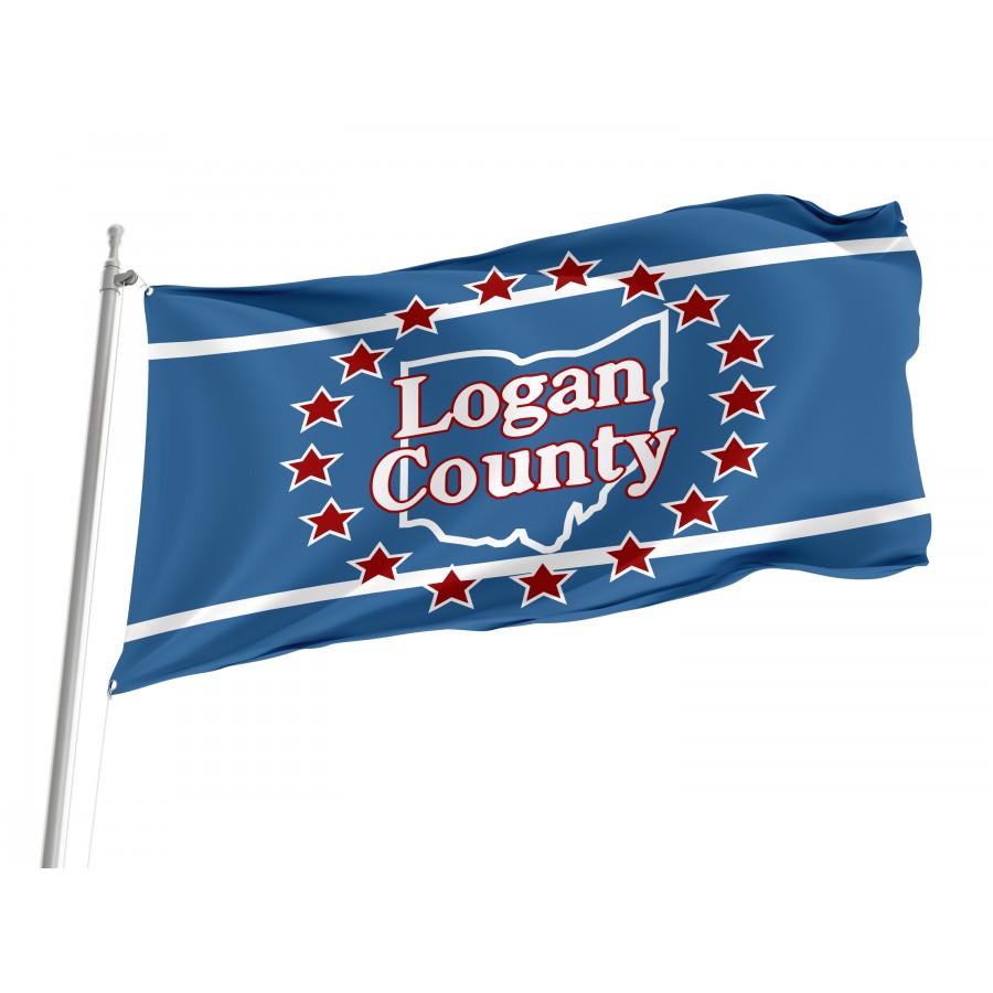 Flag of Logan County, Ohio, Patriotic Flags, Unique Design Print, Flags for Indoor & Outdoor Use