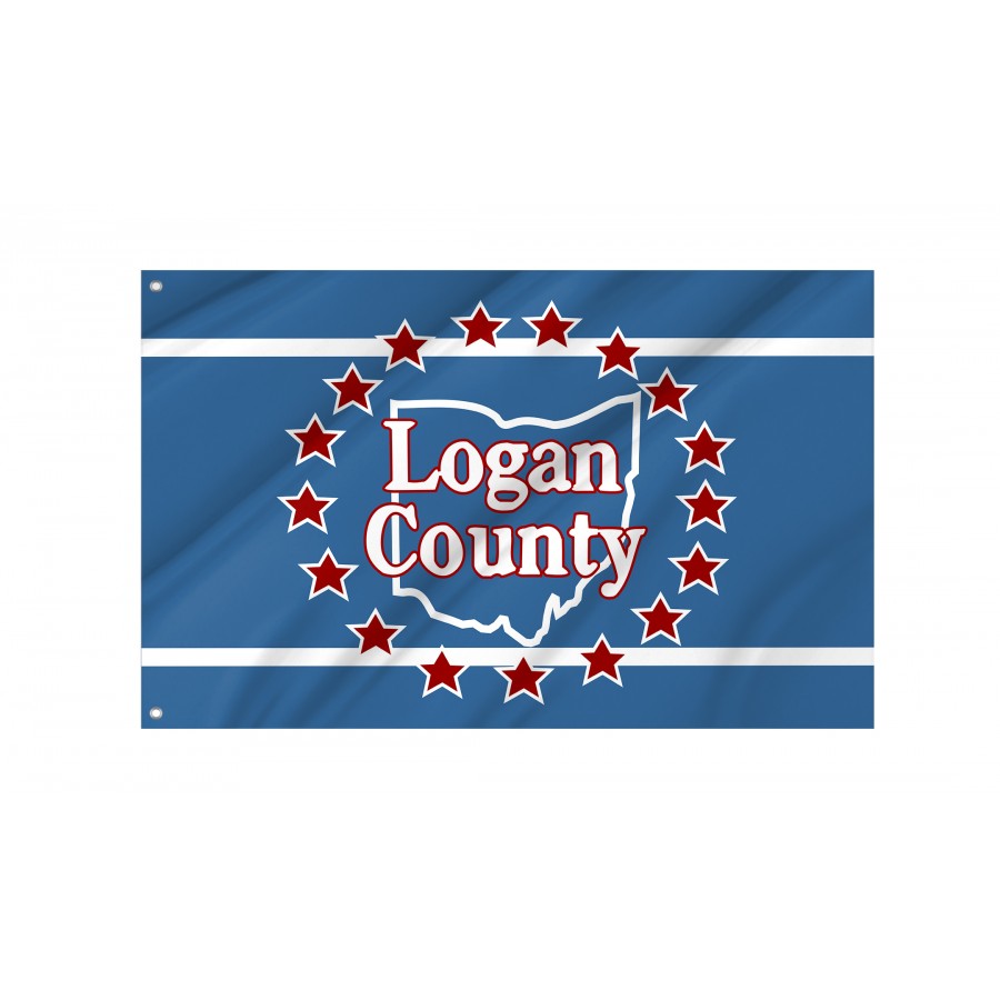 Flag of Logan County, Ohio, Patriotic Flags, Unique Design Print, Flags for Indoor & Outdoor Use