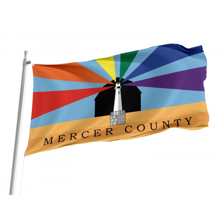 Flag of Mercer County, Ohio, Patriotic Flags, Unique Design Print, Flags for Indoor & Outdoor Use