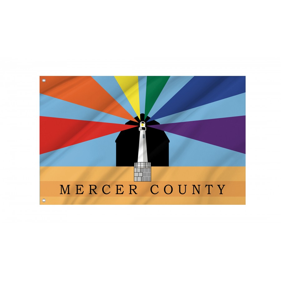 Flag of Mercer County, Ohio, Patriotic Flags, Unique Design Print, Flags for Indoor & Outdoor Use