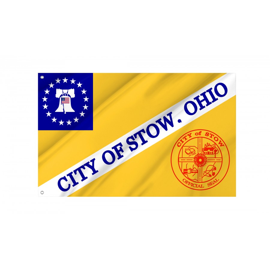 Flag of Stow, Ohio, Patriotic Flags, Unique Design Print, Flags for Indoor & Outdoor Use