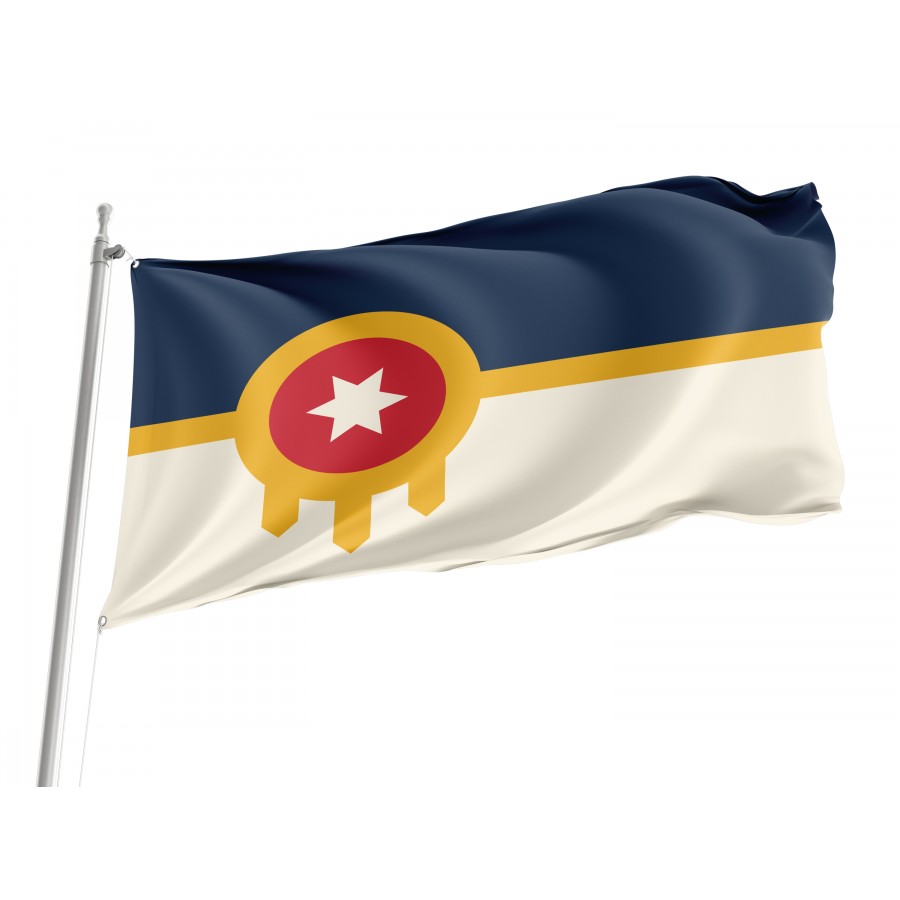Flag of Tulsa, Oklahoma (2018), Patriotic Flags, Unique Design Print, Flags for Indoor & Outdoor Use