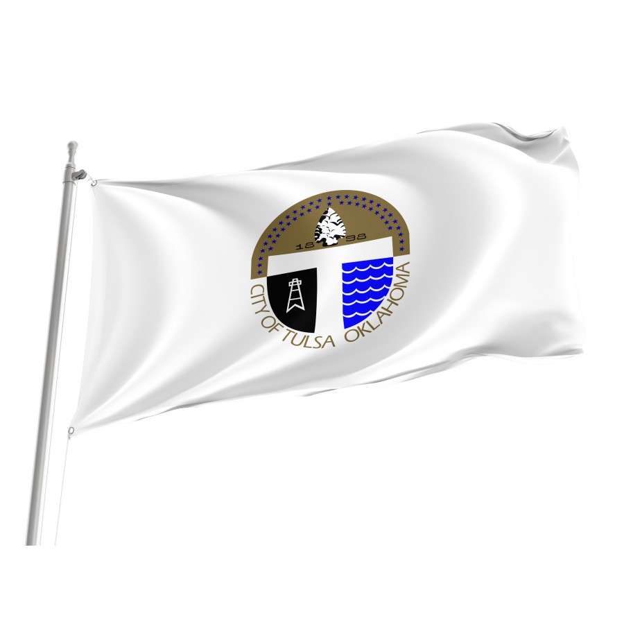 Flag of Tulsa, Oklahoma 1973-2018, Patriotic Flags, Unique Design Print, Flags for Indoor & Outdoor Use
