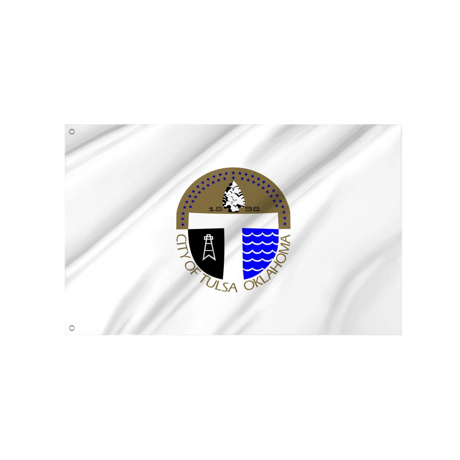 Flag of Tulsa, Oklahoma 1973-2018, Patriotic Flags, Unique Design Print, Flags for Indoor & Outdoor Use