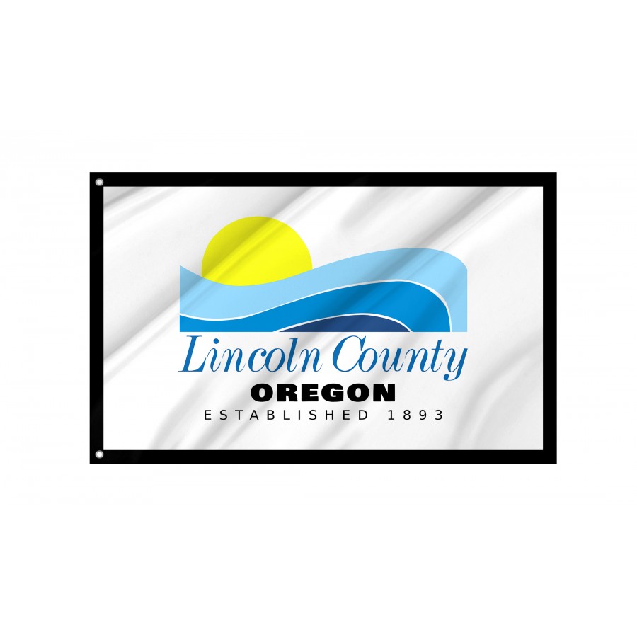 Flag of Lincoln County, Oregon, Patriotic Flags, Unique Design Print, Flags for Indoor & Outdoor Use