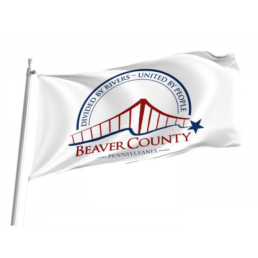 Flag of Beaver County, Pennsylvania, Patriotic Flags, Unique Design Print, Flags for Indoor & Outdoor Use