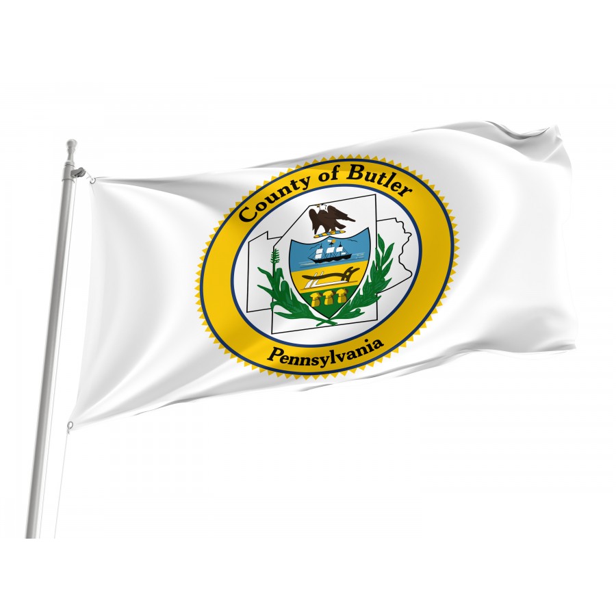 Flag of Butler County, Pennsylvania, Patriotic Flags, Unique Design Print, Flags for Indoor & Outdoor Use