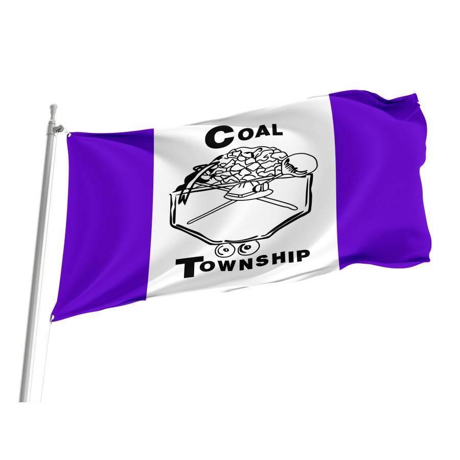 Flag of Coal Township, Pennsylvania, Patriotic Flags, Unique Design Print, Flags for Indoor & Outdoor Use
