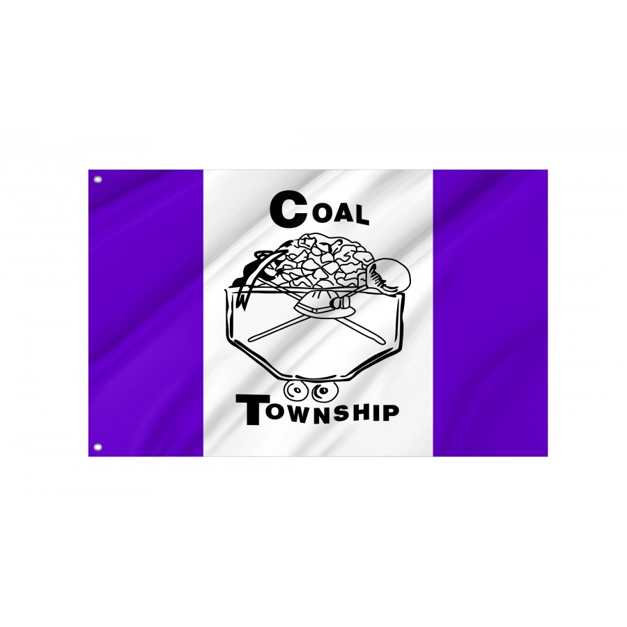 Flag of Coal Township, Pennsylvania, Patriotic Flags, Unique Design Print, Flags for Indoor & Outdoor Use