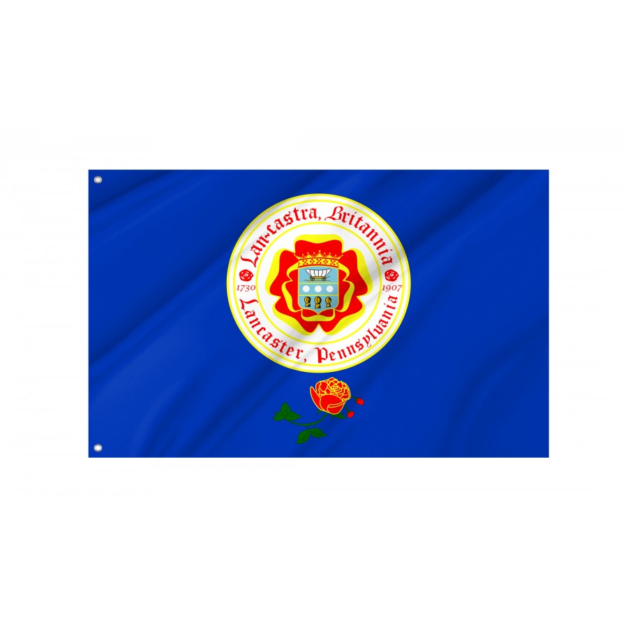 Flag of Lancaster, Pennsylvania, Patriotic Flags, Unique Design Print, Flags for Indoor & Outdoor Use