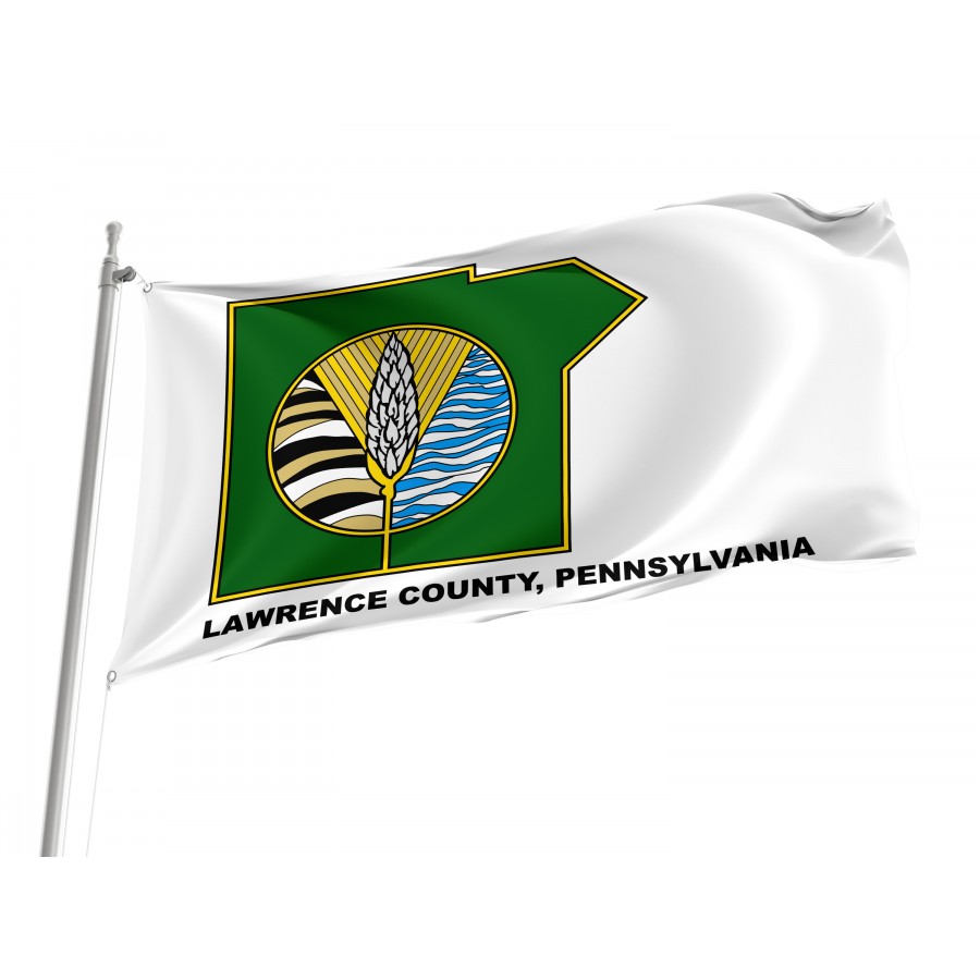 Flag of Lawrence County, Pennsylvania, Patriotic Flags, Unique Design Print, Flags for Indoor & Outdoor Use
