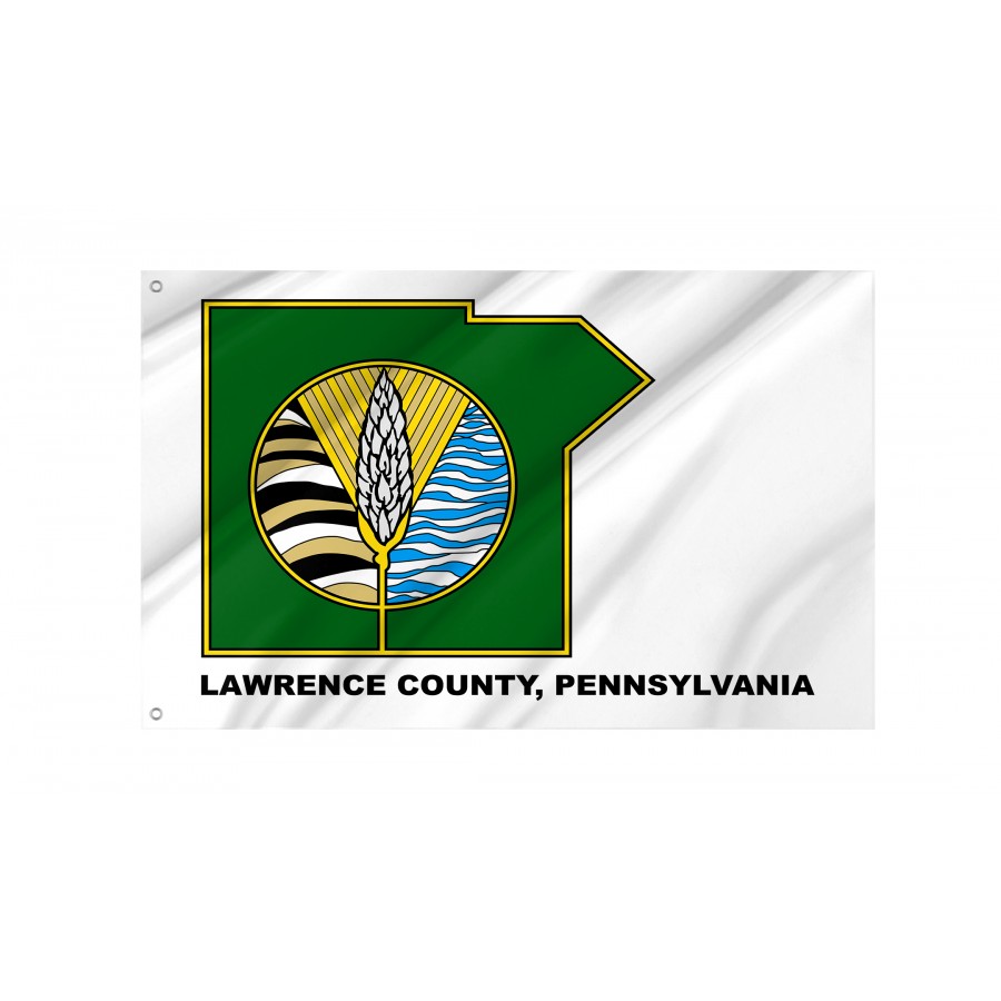 Flag of Lawrence County, Pennsylvania, Patriotic Flags, Unique Design Print, Flags for Indoor & Outdoor Use