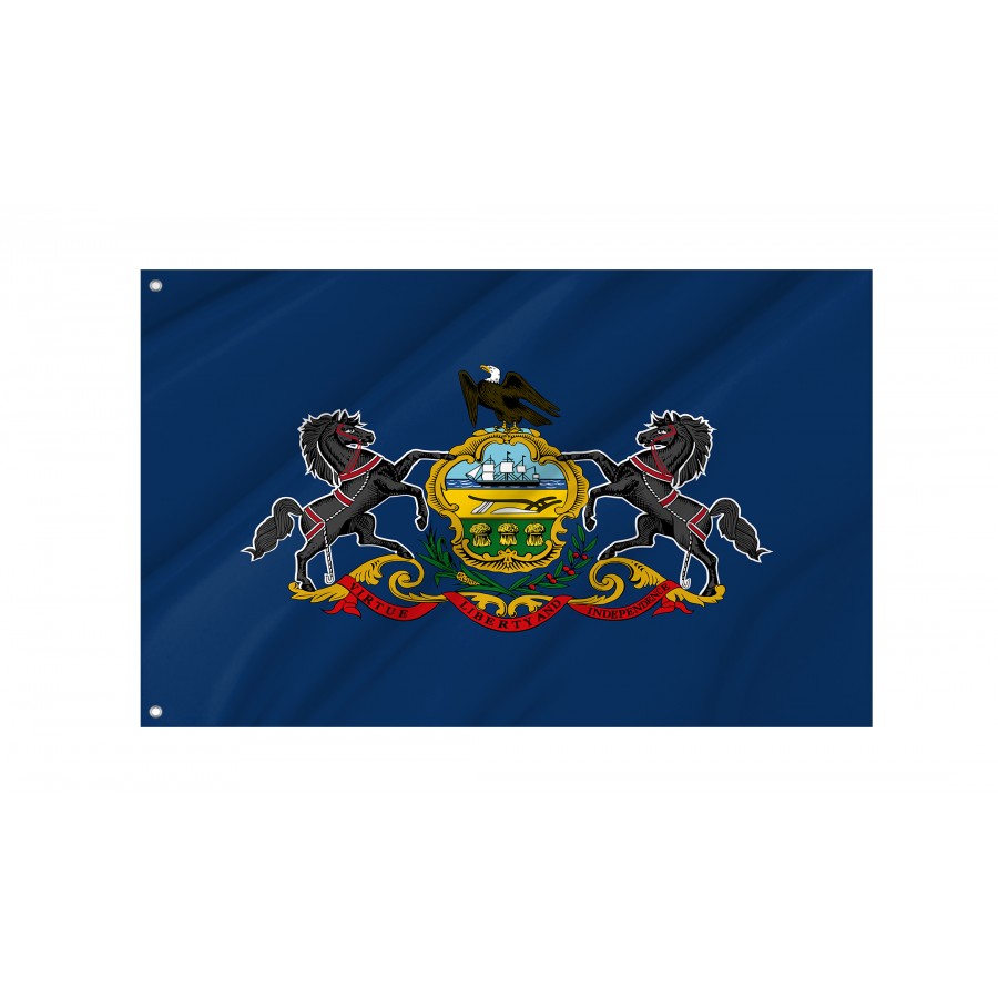 Flag of Pennsylvania State, Patriotic Flags, Unique Design Print, Flags for Indoor & Outdoor Use