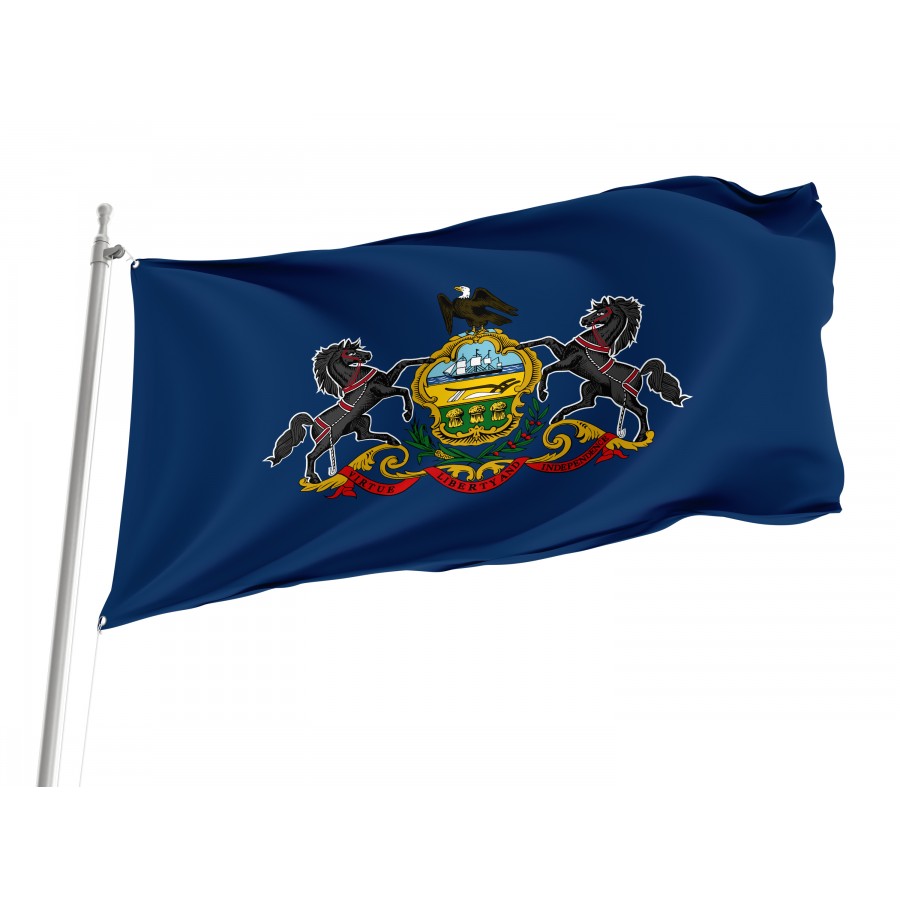 Flag of Pennsylvania State, Patriotic Flags, Unique Design Print, Flags for Indoor & Outdoor Use