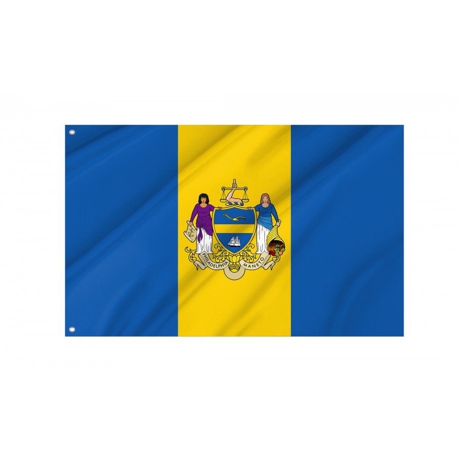 Flag of Philadelphia, Pennsylvania, Patriotic Flags, Unique Design Print, Flags for Indoor & Outdoor Use
