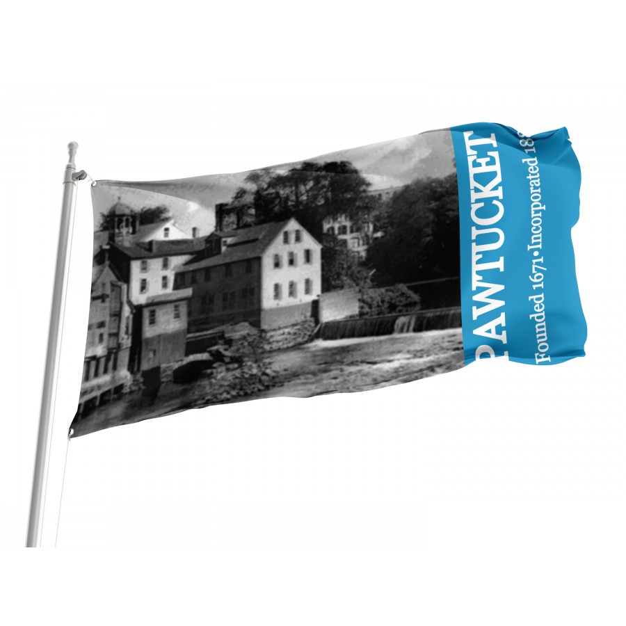 Flag of Pawtucket, Rhode Island, Patriotic Flags, Unique Design Print, Flags for Indoor & Outdoor Use
