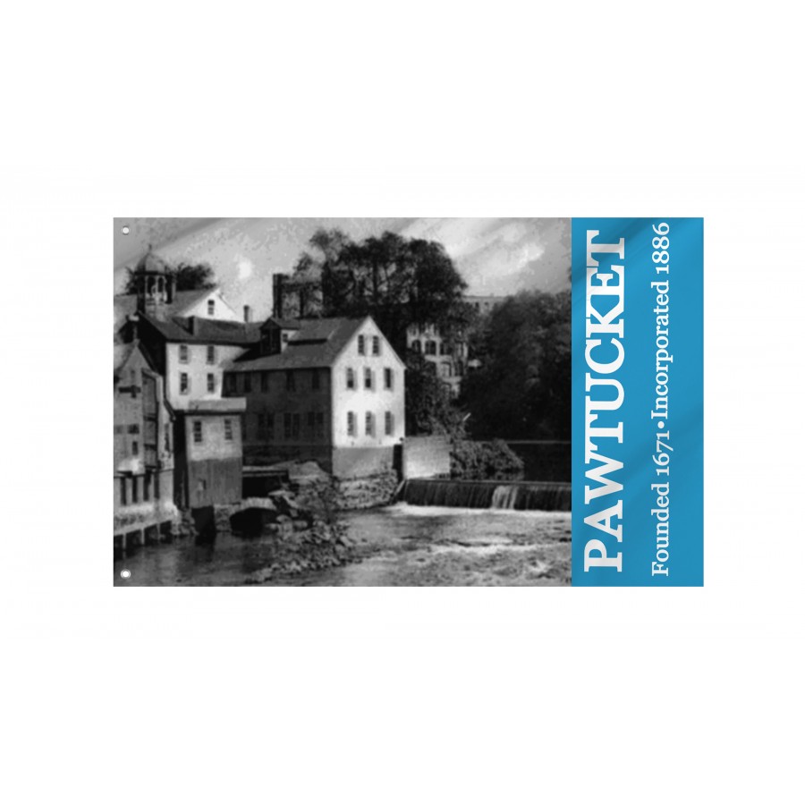 Flag of Pawtucket, Rhode Island, Patriotic Flags, Unique Design Print, Flags for Indoor & Outdoor Use