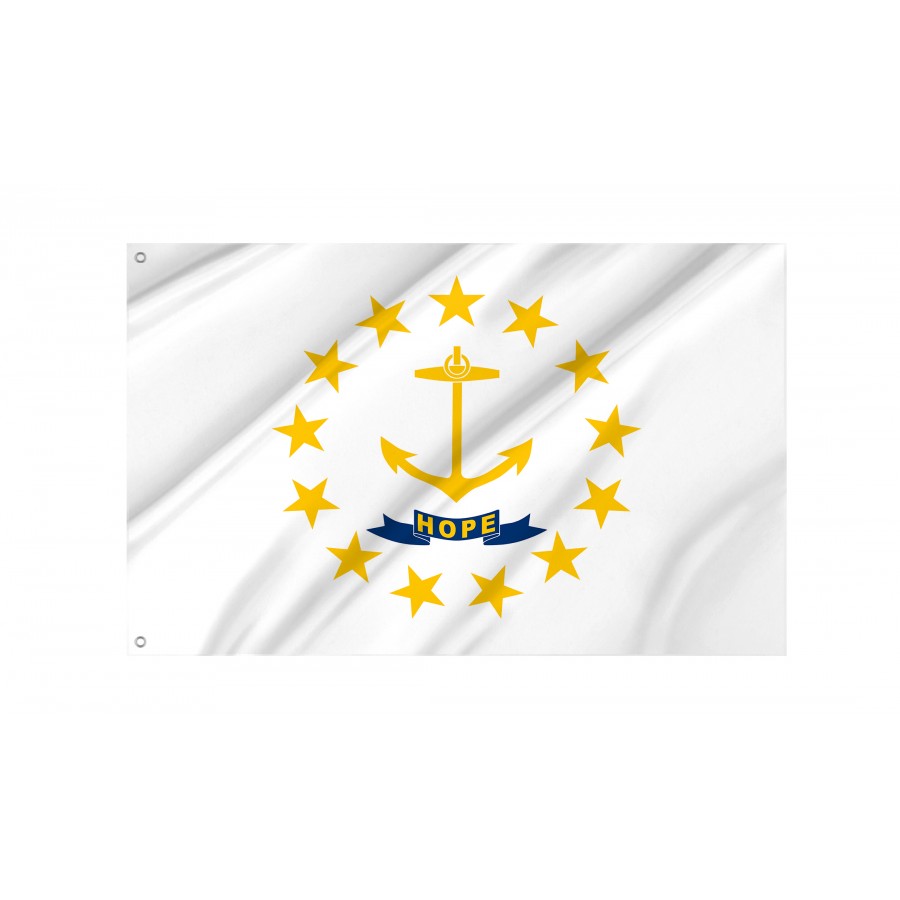 Flag of Rhode Island State, Patriotic Flags, Unique Design Print, Flags for Indoor & Outdoor Use