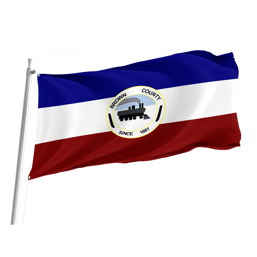 Flag of Brown County, South Dakota, Patriotic Flags, Unique Design Print, Flags for Indoor & Outdoor Use