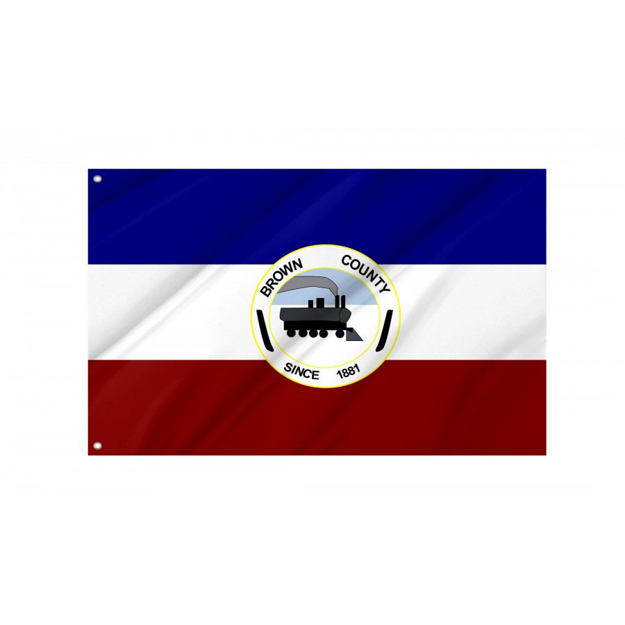 Flag of Brown County, South Dakota, Patriotic Flags, Unique Design Print, Flags for Indoor & Outdoor Use