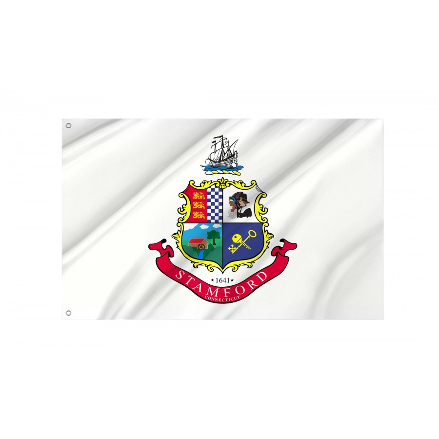 Flag of Stamford, Connecticut, Patriotic Flags, Unique Design Print, Flags for Indoor & Outdoor Use, CONUSA--8