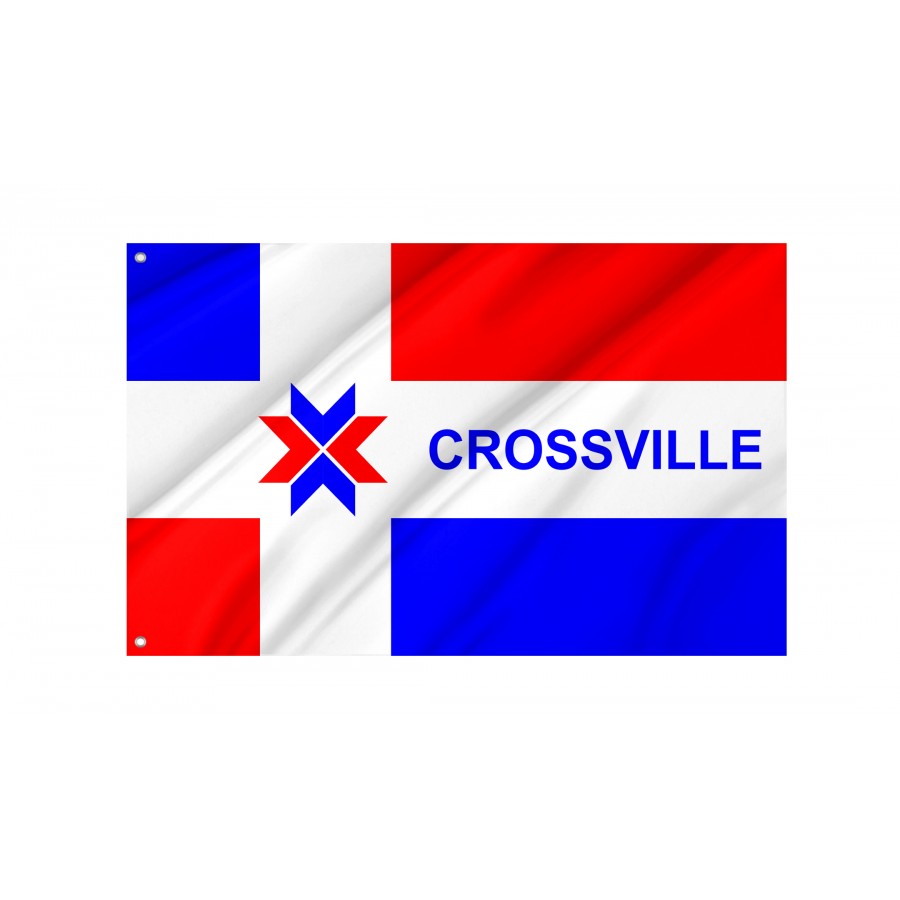Flag of Crossville, Tennessee, Patriotic Flags, Unique Design Print, Flags for Indoor & Outdoor Use