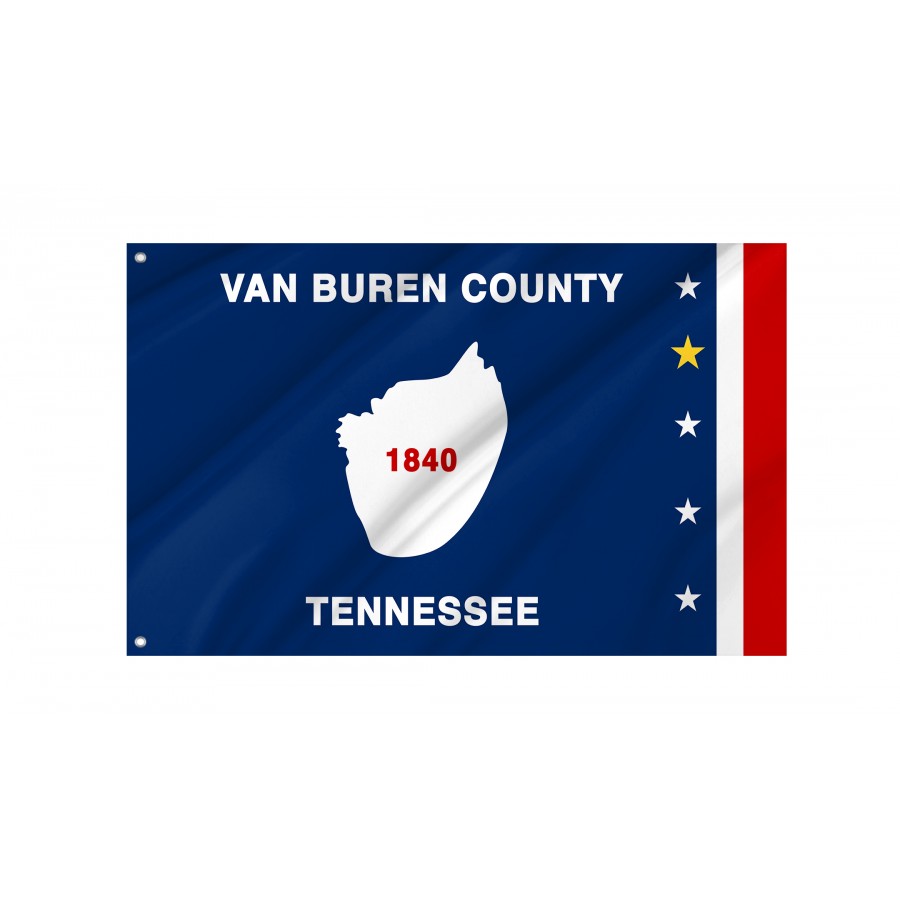 Flag of Van Buren County, Tennessee, Patriotic Flags, Unique Design Print, Flags for Indoor & Outdoor Use