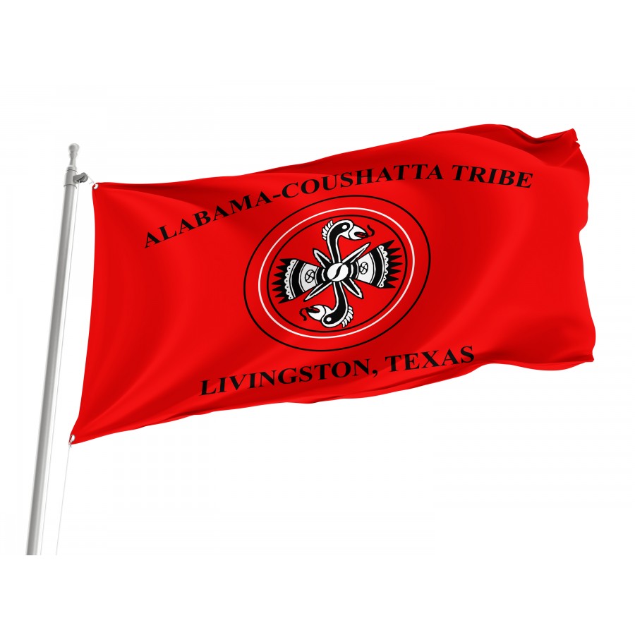 Flag of Alabama-Coushatta Tribe of Texas, Patriotic Flags, Unique Design Print, Flags for Indoor & Outdoor Use