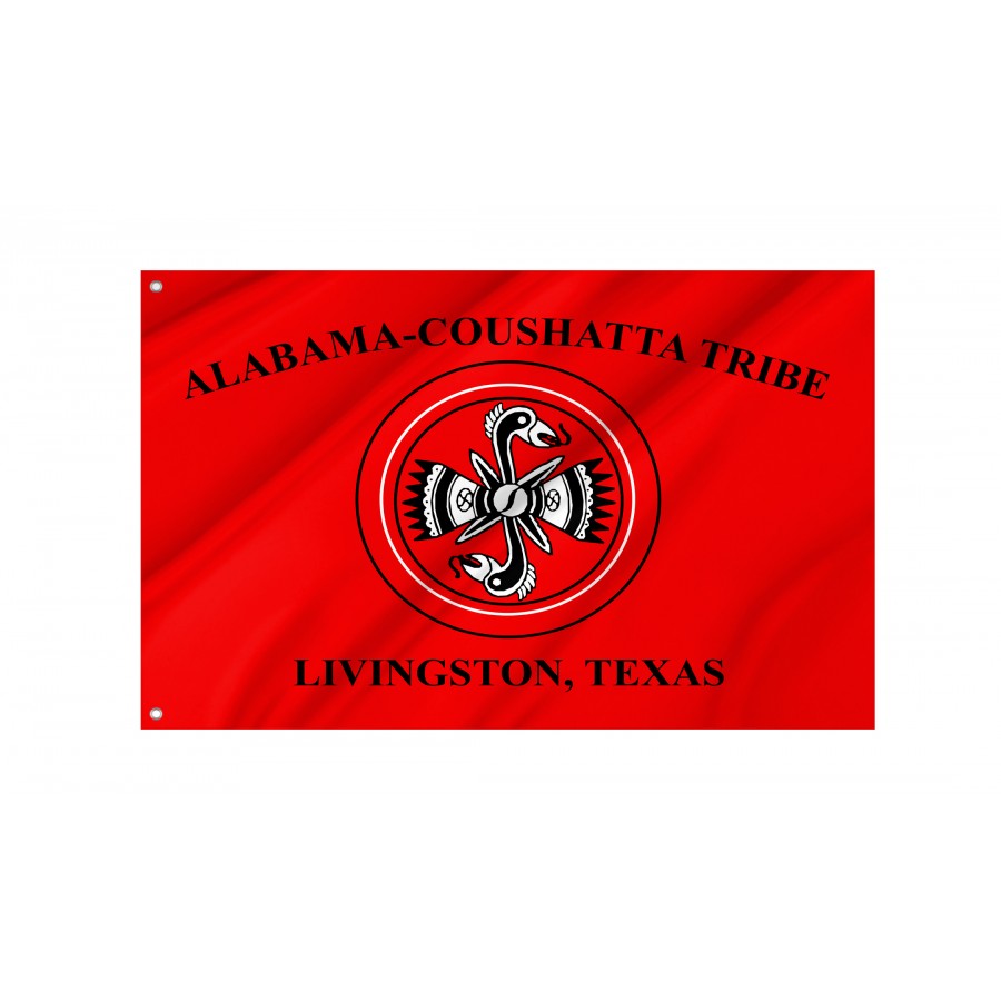 Flag of Alabama-Coushatta Tribe of Texas, Patriotic Flags, Unique Design Print, Flags for Indoor & Outdoor Use