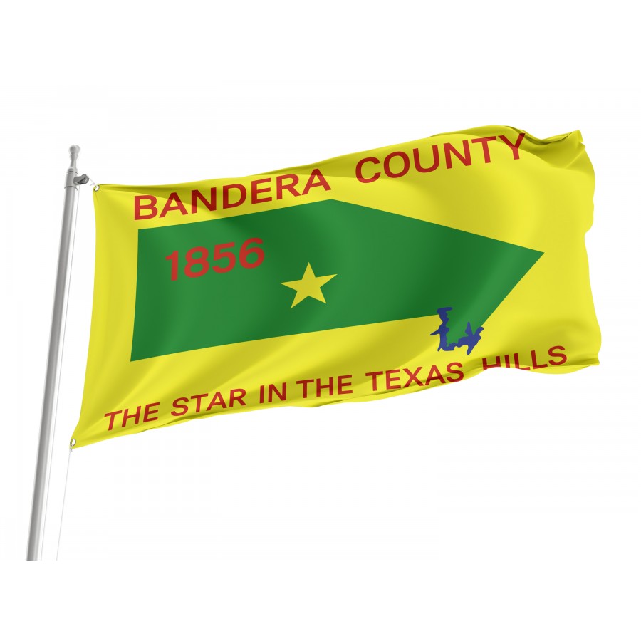 Flag of Bandera County, Texas, Patriotic Flags, Unique Design Print, Flags for Indoor & Outdoor Use
