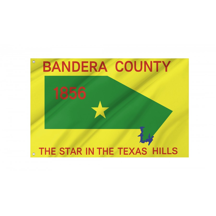 Flag of Bandera County, Texas, Patriotic Flags, Unique Design Print, Flags for Indoor & Outdoor Use