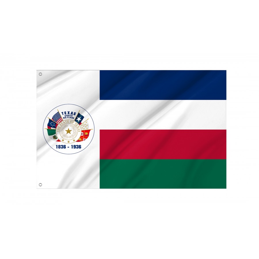 Centennial Flag of Texas, Patriotic Flags, Unique Design Print, Flags for Indoor & Outdoor Use