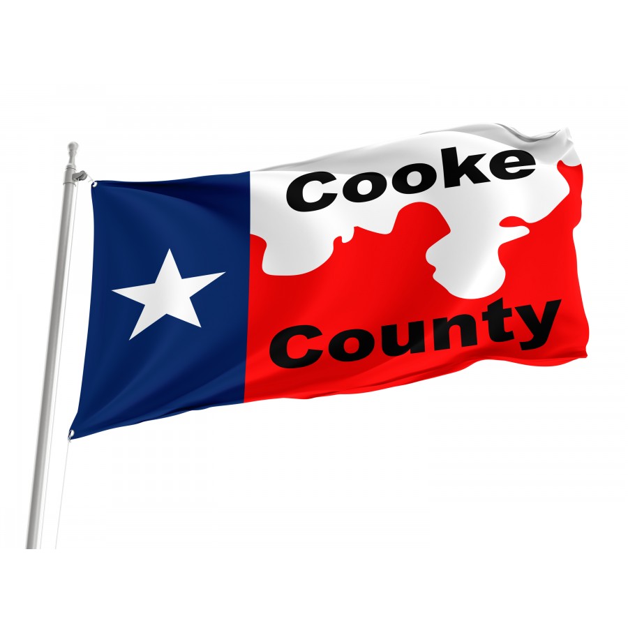 Flag of Cooke County, Texas, Patriotic Flags, Unique Design Print, Flags for Indoor & Outdoor Use