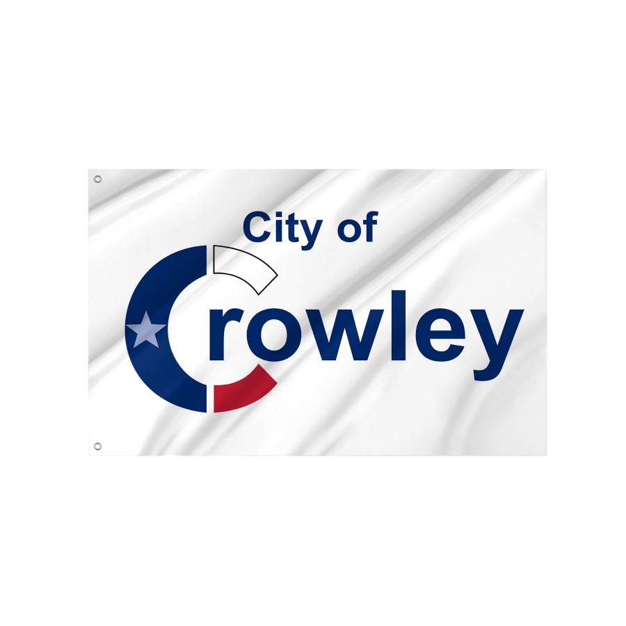 Flag of Crowley, Texas, Patriotic Flags, Unique Design Print, Flags for Indoor & Outdoor Use