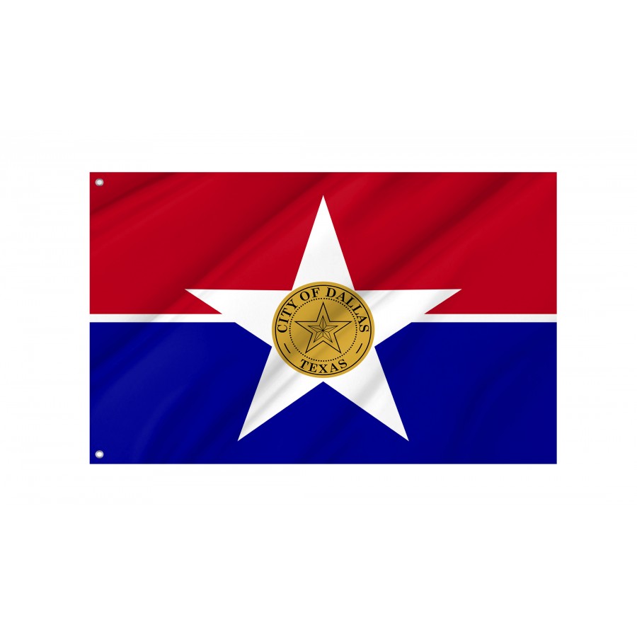 Flag of Dallas, Texas, Patriotic Flags, Unique Design Print, Flags for Indoor & Outdoor Use