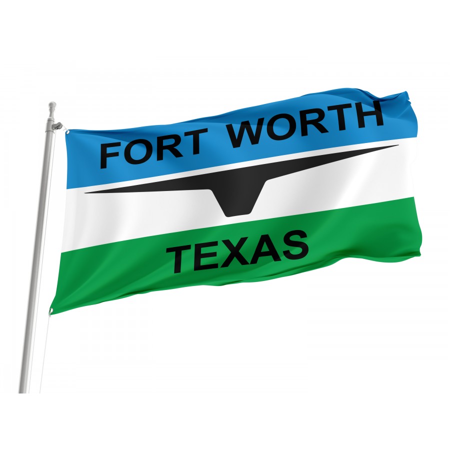 Flag of Fort Worth, Texas 1968-2004, Patriotic Flags, Unique Design Print, Flags for Indoor & Outdoor Use