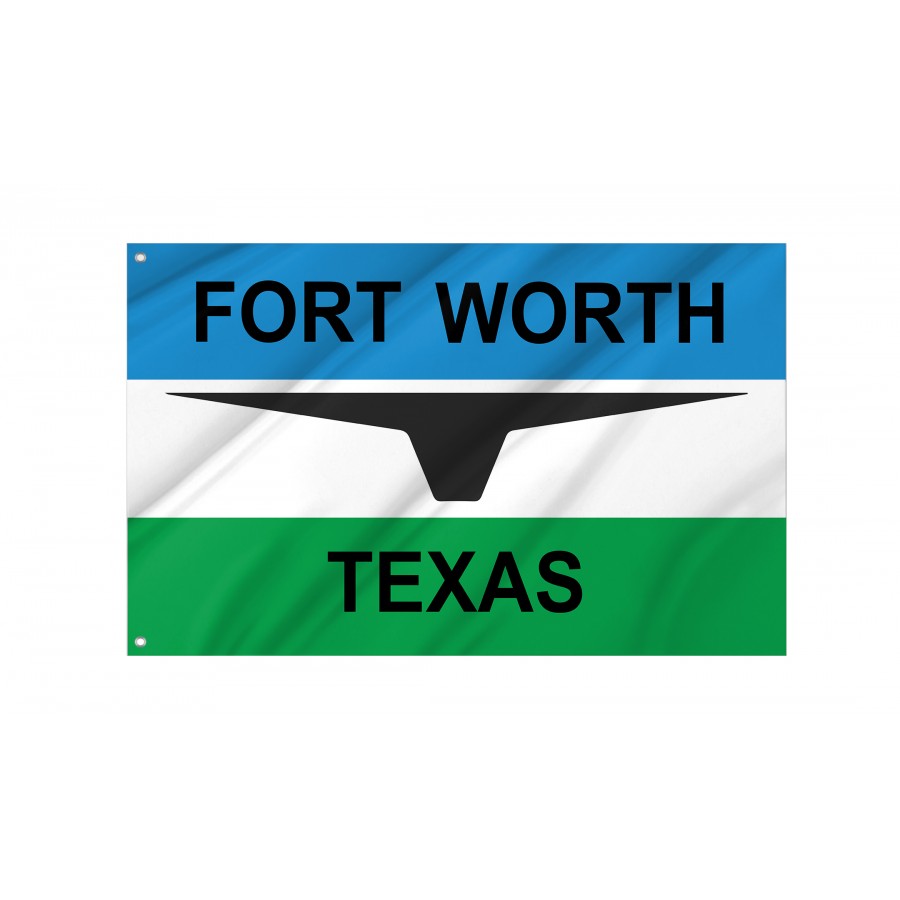 Flag of Fort Worth, Texas 1968-2004, Patriotic Flags, Unique Design Print, Flags for Indoor & Outdoor Use