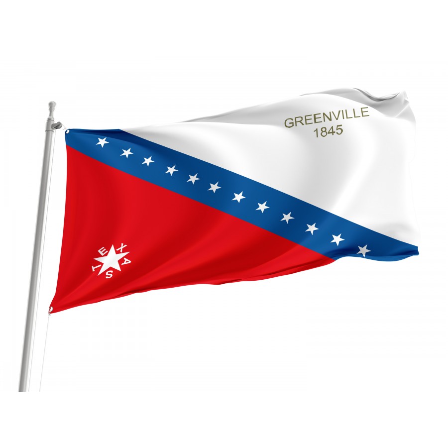 Flag of Greenville, Texas, Patriotic Flags, Unique Design Print, Flags for Indoor & Outdoor Use