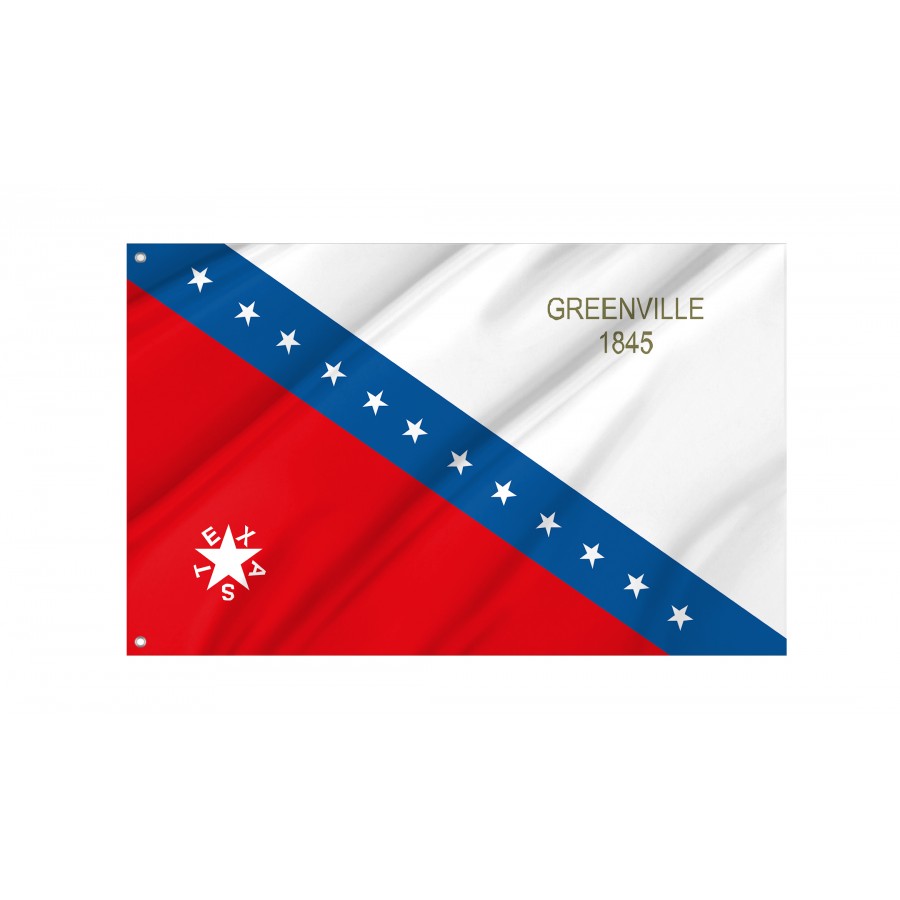 Flag of Greenville, Texas, Patriotic Flags, Unique Design Print, Flags for Indoor & Outdoor Use
