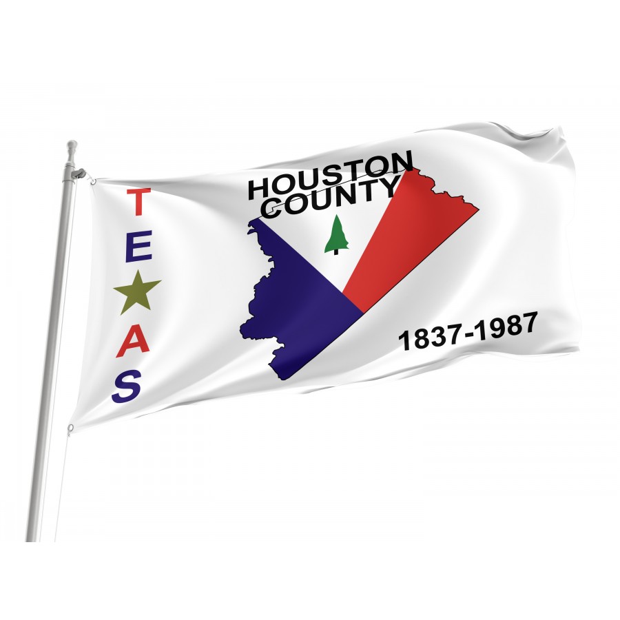 Flag of Houston County, Texas, Patriotic Flags, Unique Design Print, Flags for Indoor & Outdoor Use