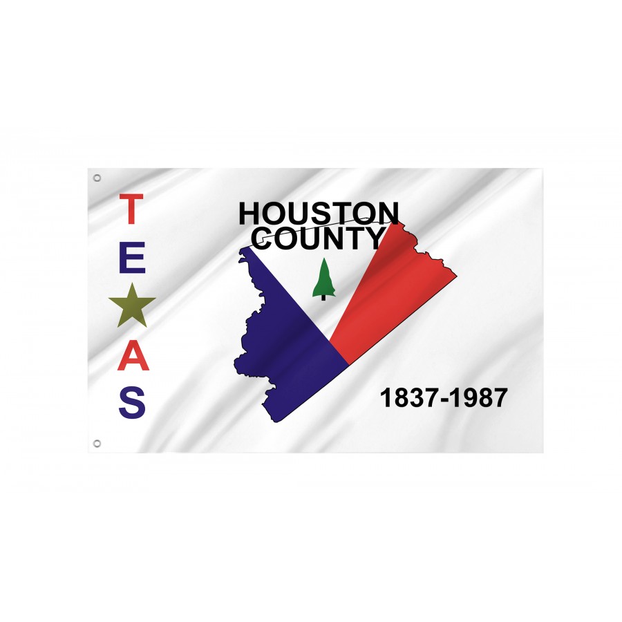 Flag of Houston County, Texas, Patriotic Flags, Unique Design Print, Flags for Indoor & Outdoor Use