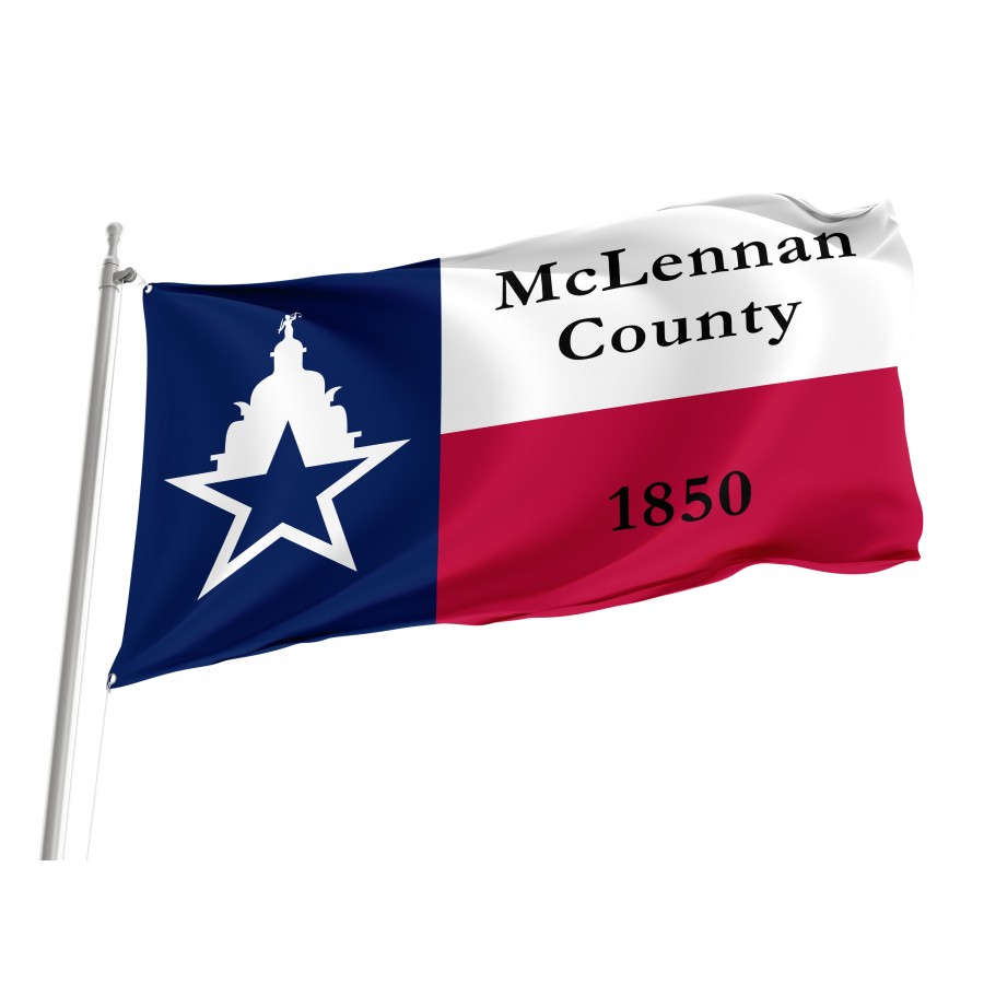 Flag of McLennan County, Texas, Patriotic Flags, Unique Design Print, Flags for Indoor & Outdoor Use