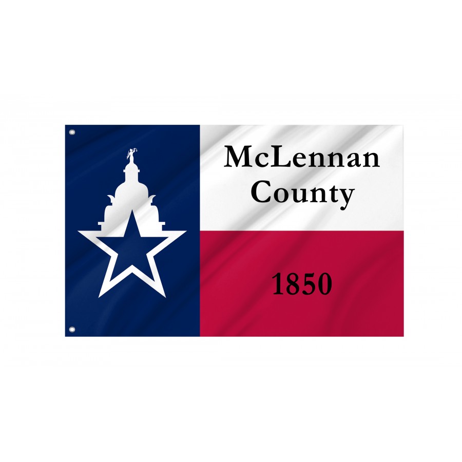 Flag of McLennan County, Texas, Patriotic Flags, Unique Design Print, Flags for Indoor & Outdoor Use