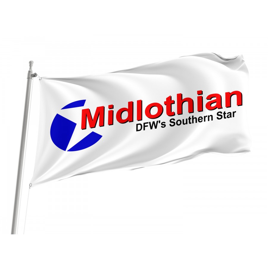 Flag of Midlothian, Texas, Patriotic Flags, Unique Design Print, Flags for Indoor & Outdoor Use